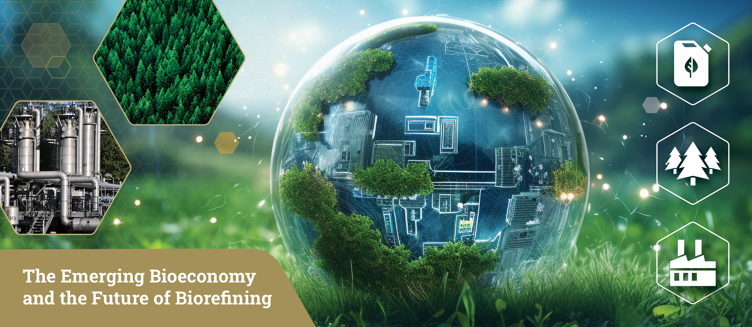 RBI workshop banner with a green globe and icons representing renewable bioproducts.