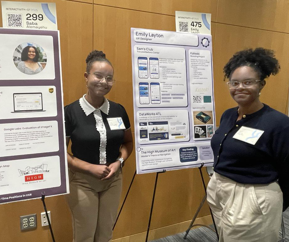 Pictured are MS-HCI students Saba Alemayehu and Emily Layton.