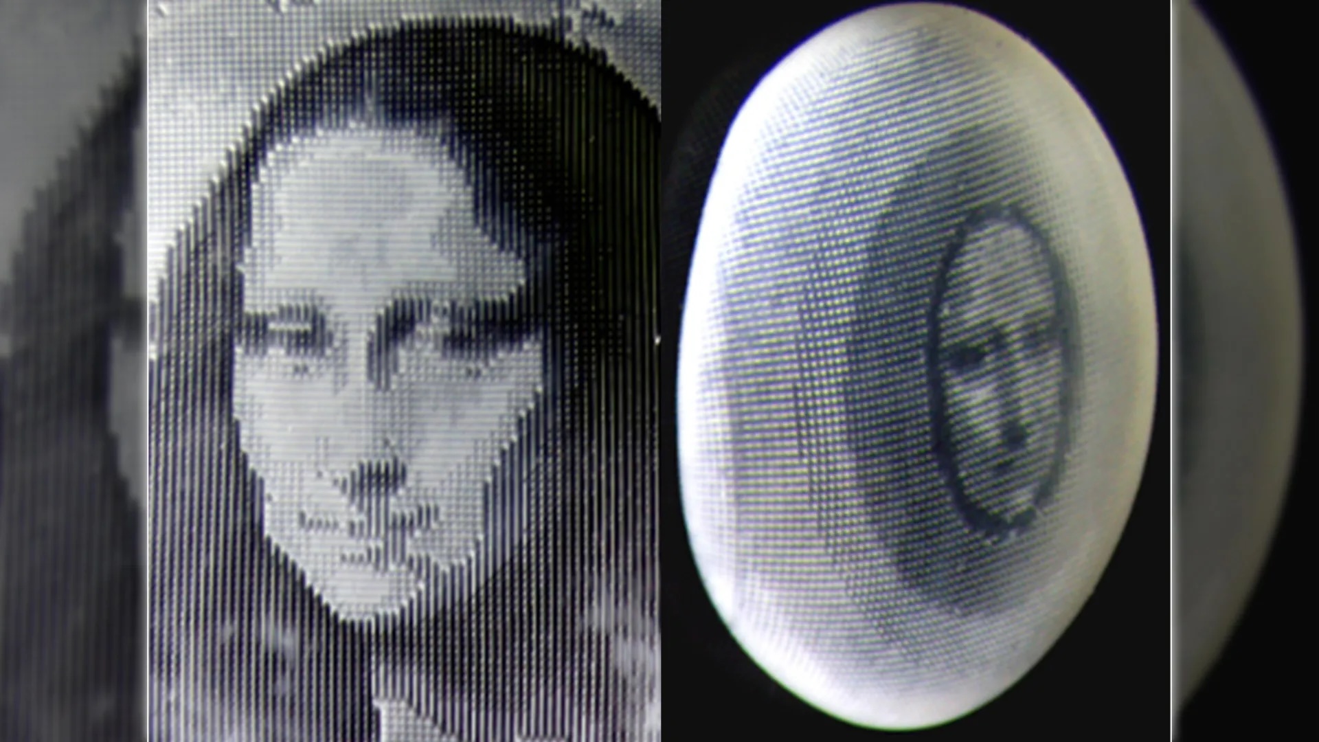 "smart skin" inspired by cephalopods shows an image of the Mona Lisa