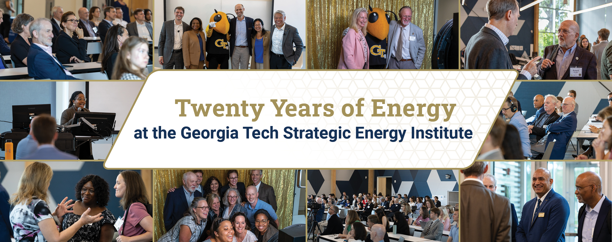 A collage of photos showcasing various people affiliated with SEI at Georgia Tech