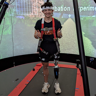 boy wearing an exoskeleton