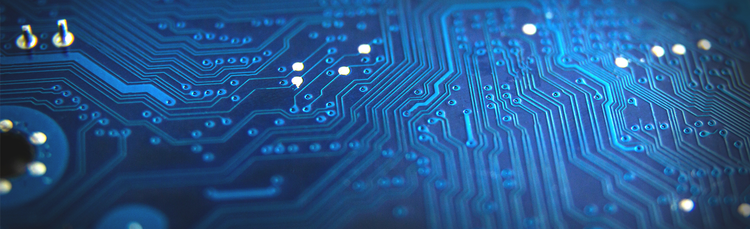 Image of a circuit board for Georgia Tech Chip Day Page banner