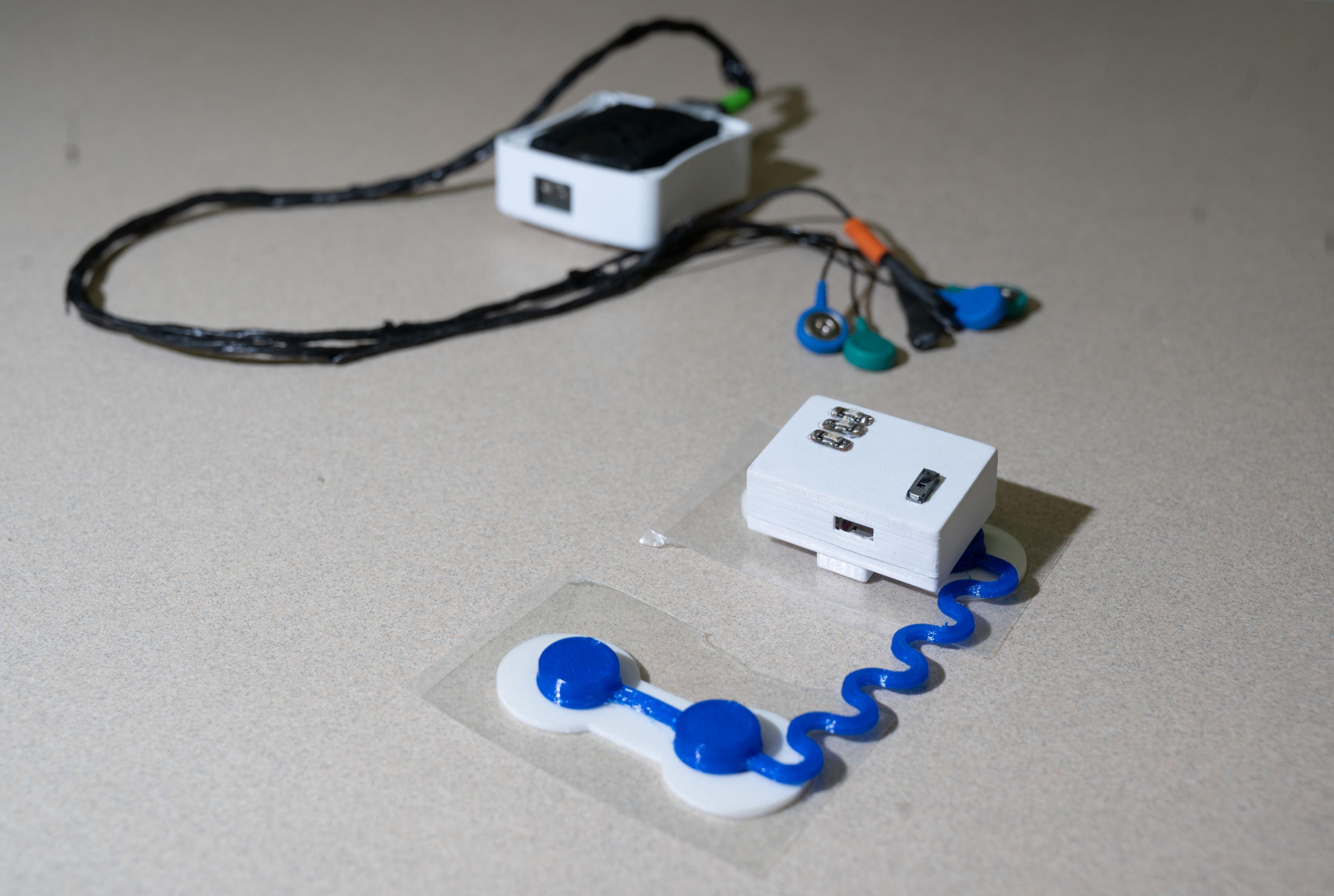 Prototypes of the biompedance sensor for IV safety monitoring.