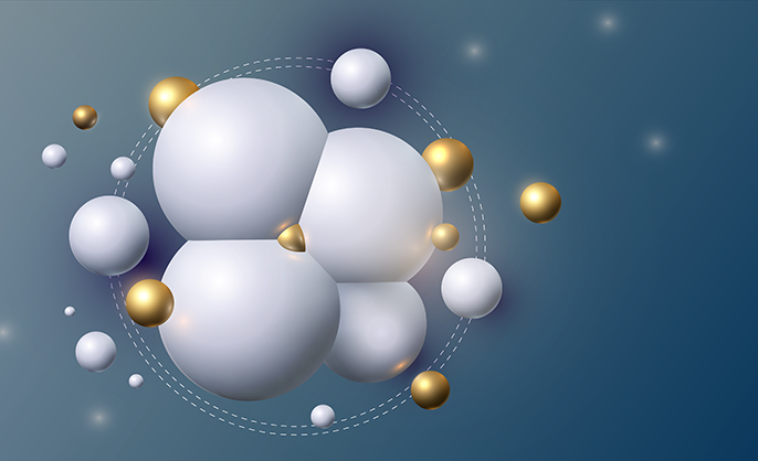 Graphic representation of gold nanoparticle motion