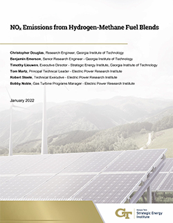 Image of cover for white paper showing solar panels with windmills in the background.
