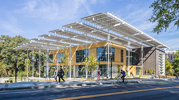 Wide shot of the Kendeda Building for Innovative Sustainable Design