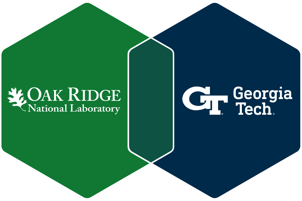 ORNL and GT intersecting logos in a decorative image