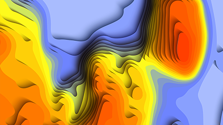 Ocean Heat Map in 3D graphic
