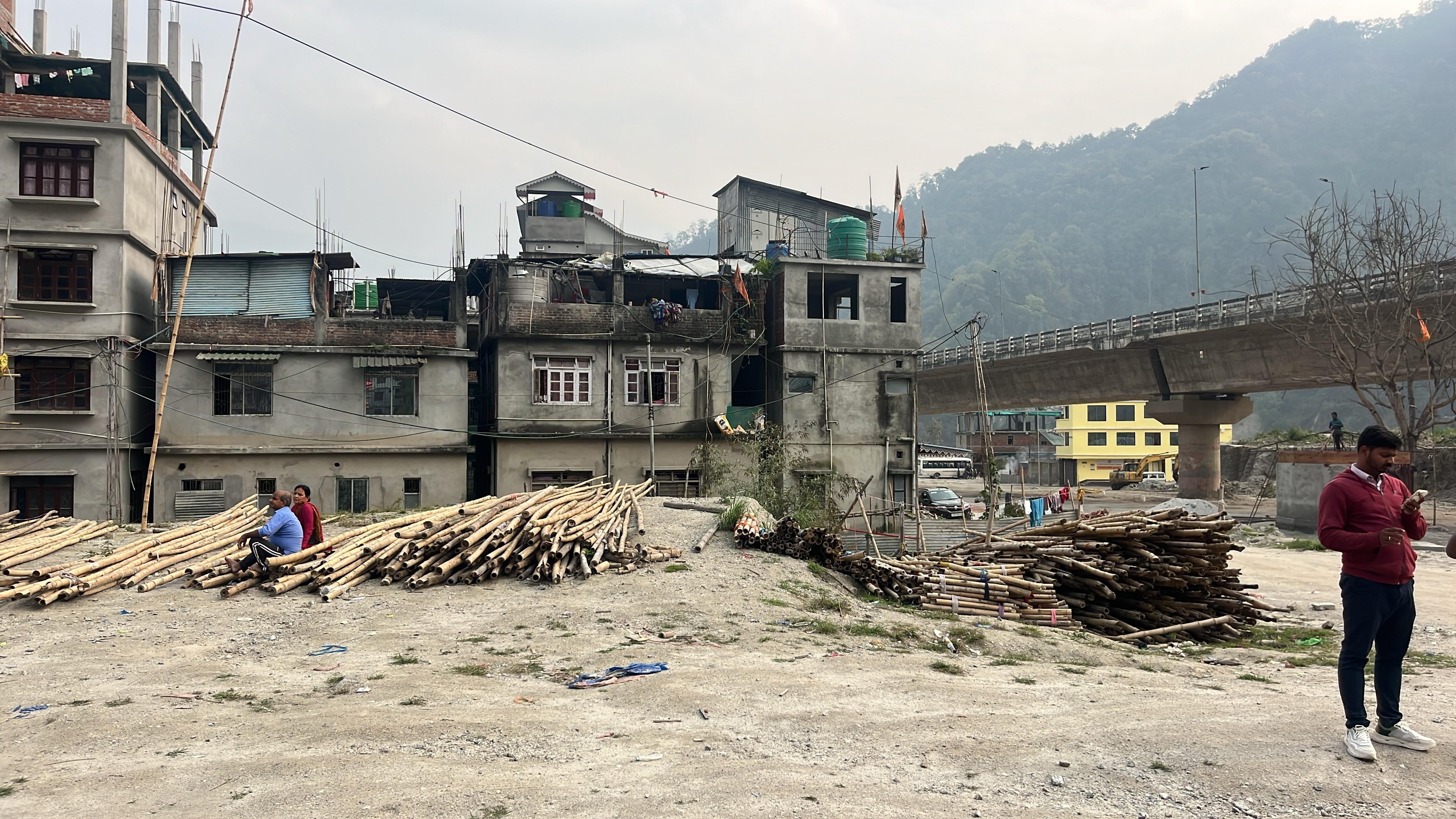 Rangpo in Sikkim, India offered a view of recovery in motion such as materials staged for rebuilding near bridges and roads that keep commerce and emergency response moving.