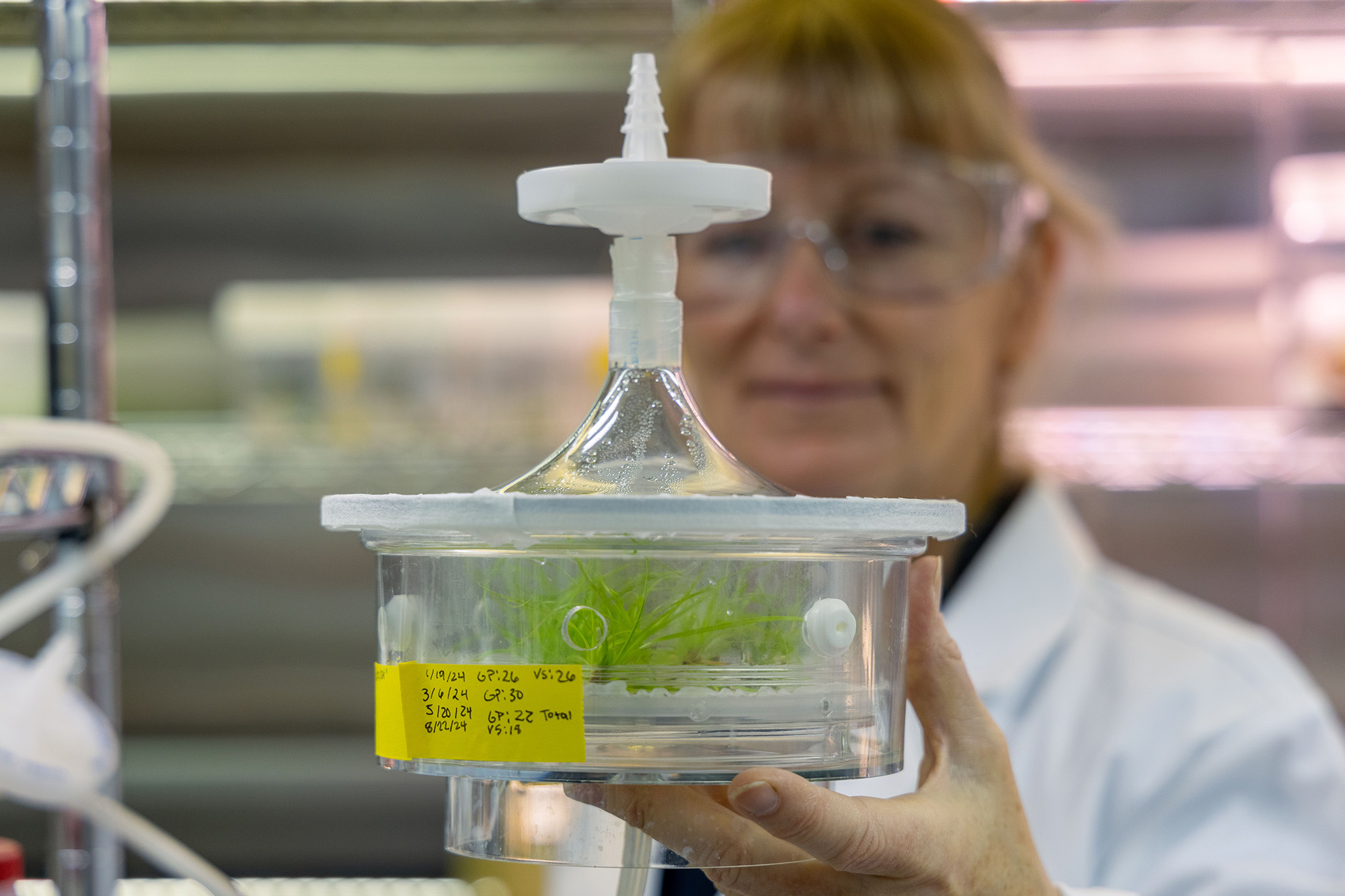 Ulrika with bioreactor