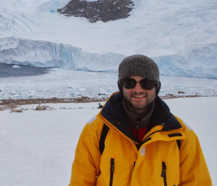<p>Alex Robel, lead researcher on the new study, seen here on a 2013 trip to Antarctica. The trip was not tied to any particular research study. Credit: Alex Robel / Georgia Tech</p>