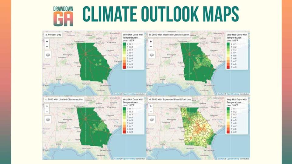 Climate Maps released by DradownGA during SuperSouth 2026. Courtesy: Ray C. Anderson Foundation