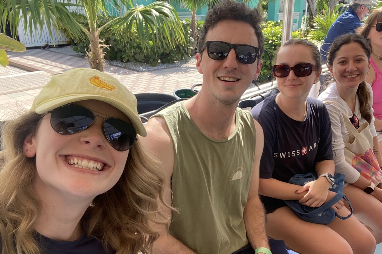 Ocean science and engineering Ph.D. students Kelly Lumpkin, David Clark, Skylar Lama, and Luisa Lopera.