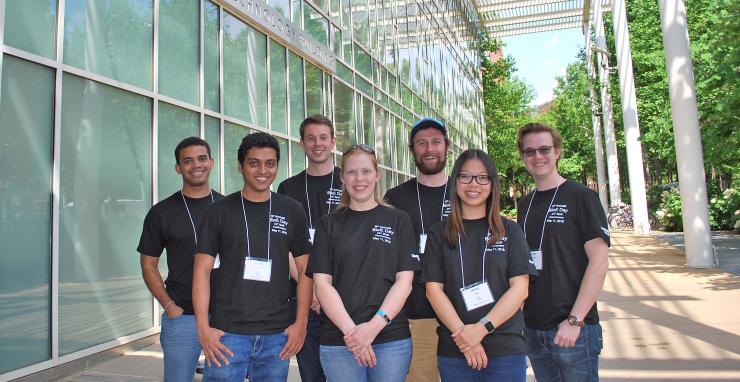 <p>This group of BioE grad students provided rapid fire research presentations.</p>