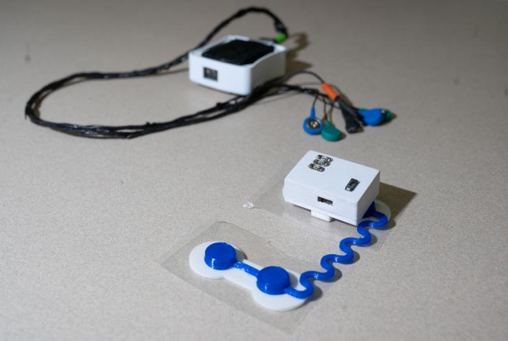Prototypes of the biompedance sensor for IV safety monitoring.