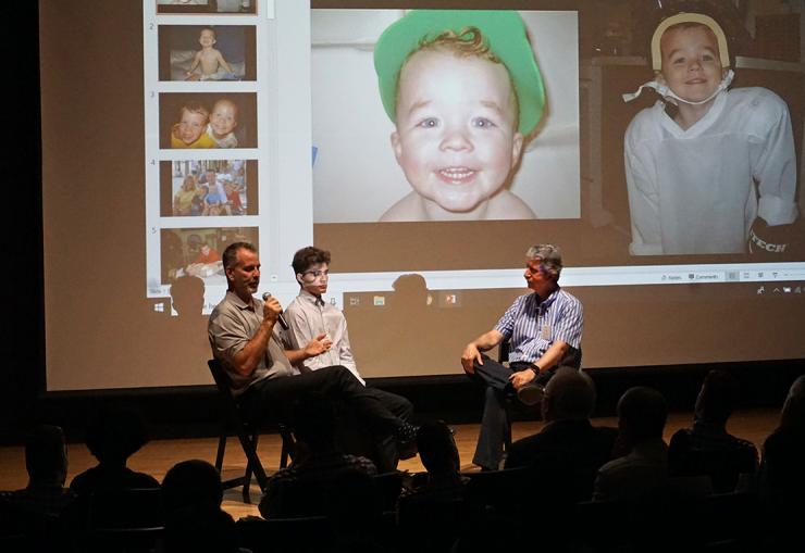 <p>From left: Don McMahon, his son Connor, and Bruce Levine</p>