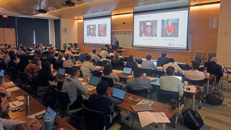 <p>Participants in the workshop filled up the Children's Healthcare of Atlanta Seminar Room in the Krone Engineered Biosystems Building.</p>