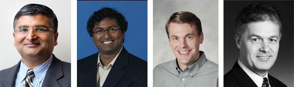 <p>Four Georgia Tech faculty members were named IEEE Fellows, effective January 1, 2018. They are Jaydev Desai, a professor in the Wallace H. Coulter Department of Biomedical Engineering (BME); Saibal Mukhopadhyay and Justin Romberg, both professors in the School of Electrical and Computer Engineering (ECE); and Kevin James “Jim” Sangston, a senior research engineer in the Georgia Tech Research Institute (GTRI).</p>
