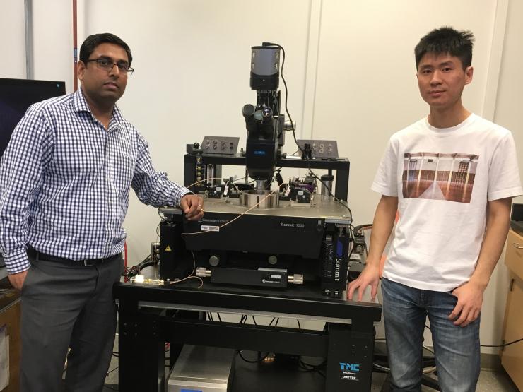 <p>]Satish Kumar, an associate professor in the George W. Woodruff School of Mechanical Engineering, and Jialuo Chen, a graduate student at Georgia Tech.</p>