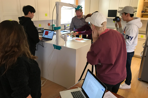 <p>Students and MCI Fellows design elements of a therapeutic kitchen for the MCI Empowerment Program</p>