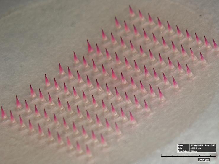 <p>A microneedle patch being developed by Georgia Tech and the Centers for Disease Control and Prevention (CDC) could make it easier to vaccinate people against measles and other vaccine-preventable diseases. Compared to conventional vaccines, the patch is designed to be administered by minimally-trained workers and to simplify storage, distribution and disposal. This video describes the patch and how it would be used.</p>
