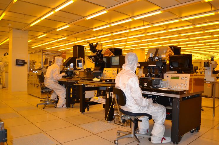 <p>Georgia Tech has been chosen as the Coordinating Office for the National Nanotechnology Coordinated Infrastructure (NNCI) program. Shown are clean room facilities in the Marcus Nanotechnology Building at Georgia Tech.</p>