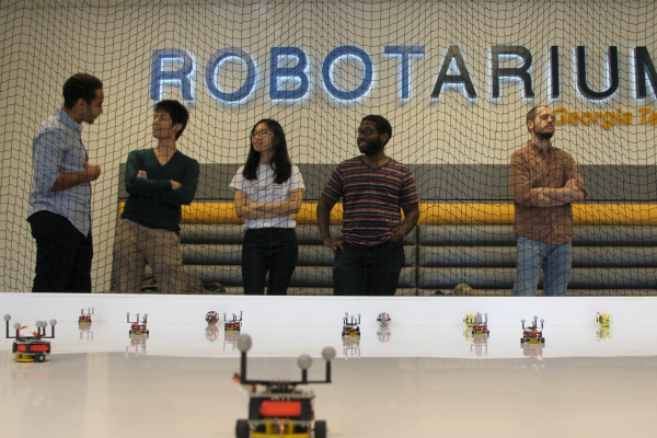 Students in the Robotarium