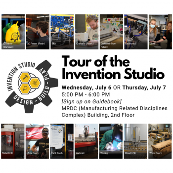 Graphic - tour of the invention studio