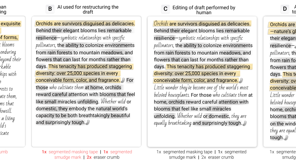 Example of draftmarks
