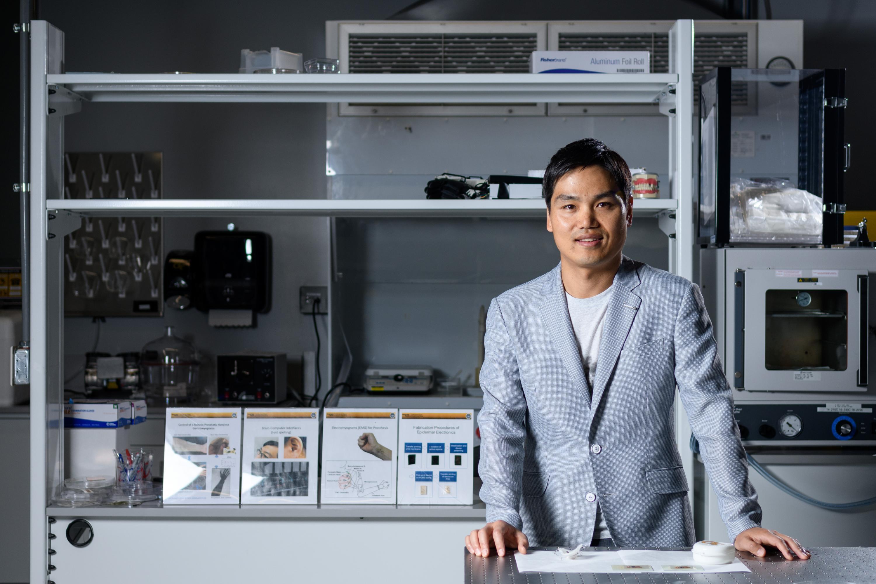The lab of Woon-Hong Yeo has opened a new area of research in biomedical engineering with a novel technology: soft, wearable electronics for health monitoring and human-machine interfaces.