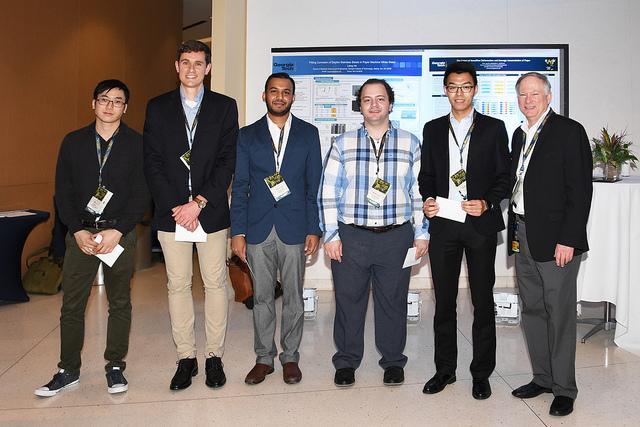 <p>RBI 2018 poster session winners Jeffrey Luo, MSE; Nicholas Kruyer, ChBE; Chinmay Satam, ChBE; Bedi Baykal, MSE; Songcheng Wang, ChBE</p>