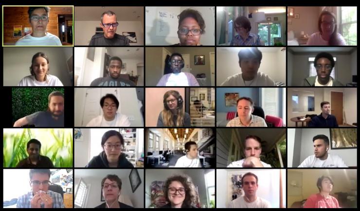 Trainees, faculty, and advisory board members have their small screen moment during the CNEP's first annual online retreat.