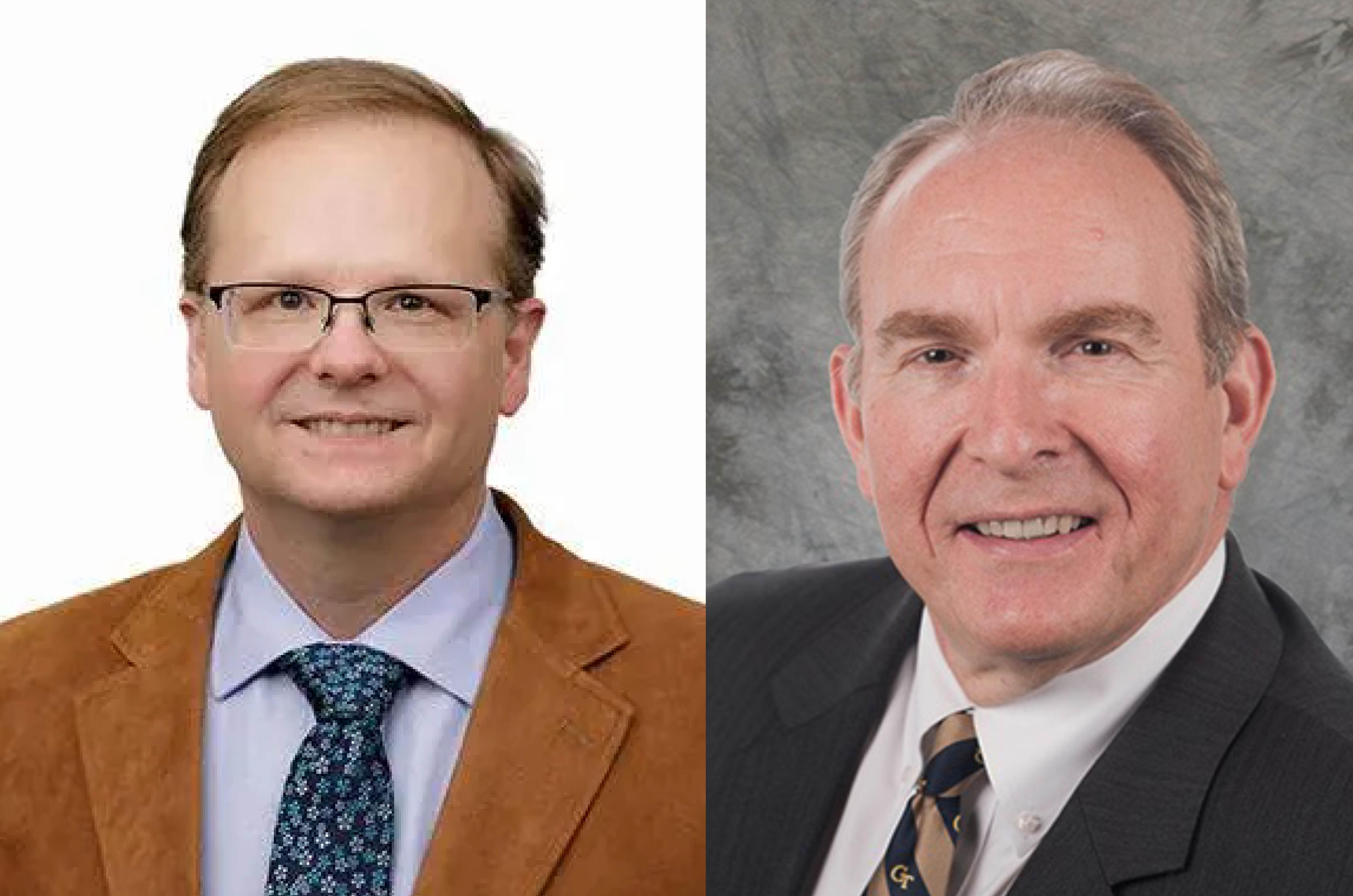 Side-by-side photos of Carson Meredith and Chris Luettgen
