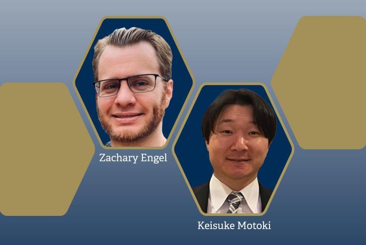 <p>ECE Ph.D. candidates Zachary Engel and Keisuke Motoki</p>