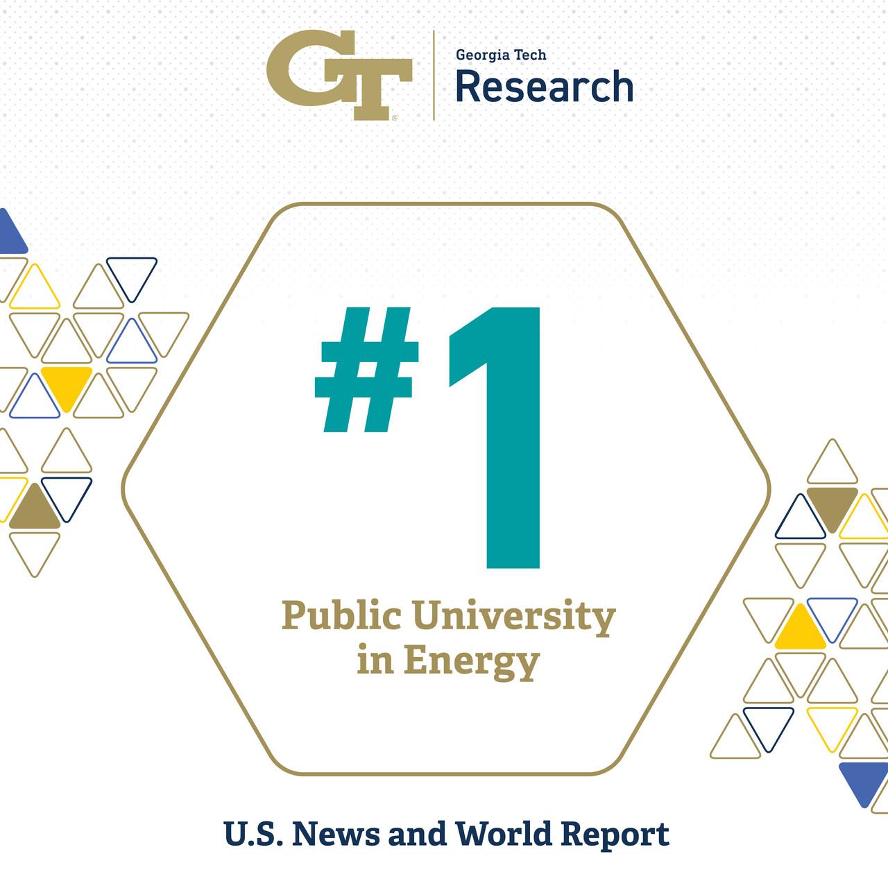Graphic of Georgia Tech's No. 1 ranking in Energy