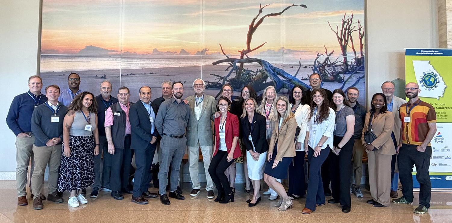 The Georgia Tech contingent gather for a group photo at the 2025 Georgia Resiliency Conference.