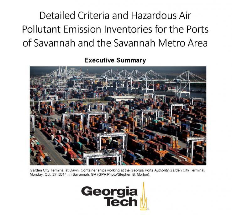 <p>Cover of the Georgia Ports Authority Savannah air quality study.</p>