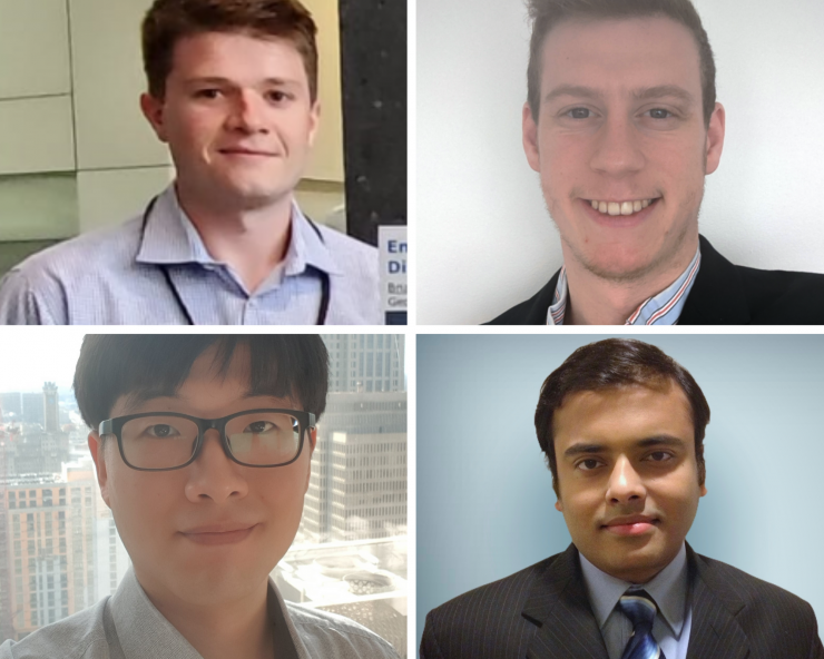 <p>Pictured clockwise from upper left: Brian Crafton, Samuel Spetalnick, Arijit Raychowdury, and Jong-Hyeok Yoon</p>