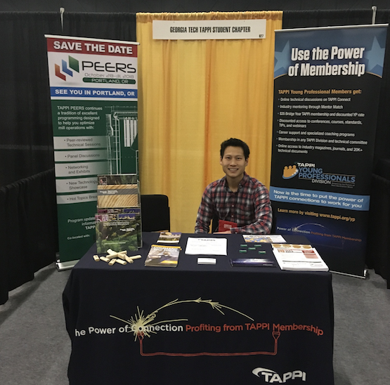 <p>Thomas Kwok, ChBE Grad Student and RBI Fellow at the 2018 Biomass Conference</p>