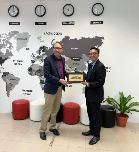 Michael Best with professor Andri Andriyana, director, International Relations Centre at the Universiti Malaya.