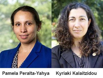 <p>Pamela Peralta-Yahya, Ph.D., and Kyriaki Kalaitzidou, Ph.D.</p>