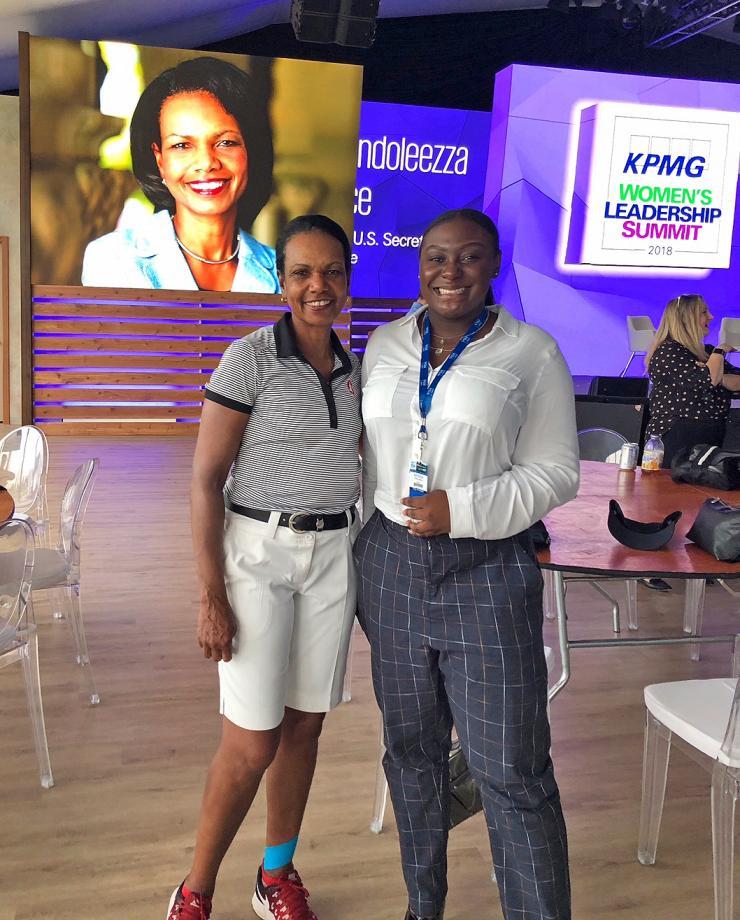 <p>Condoleezza Rice and Natasha Stallings met at the KPMG Women's Leadership Summit in Chicago.</p>