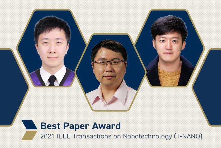 <p>Ph.D. candidate Yuan-chun Luo, ECE associate professor Shimeng Yu, and postdoctoral researcher Jae Hur. </p>