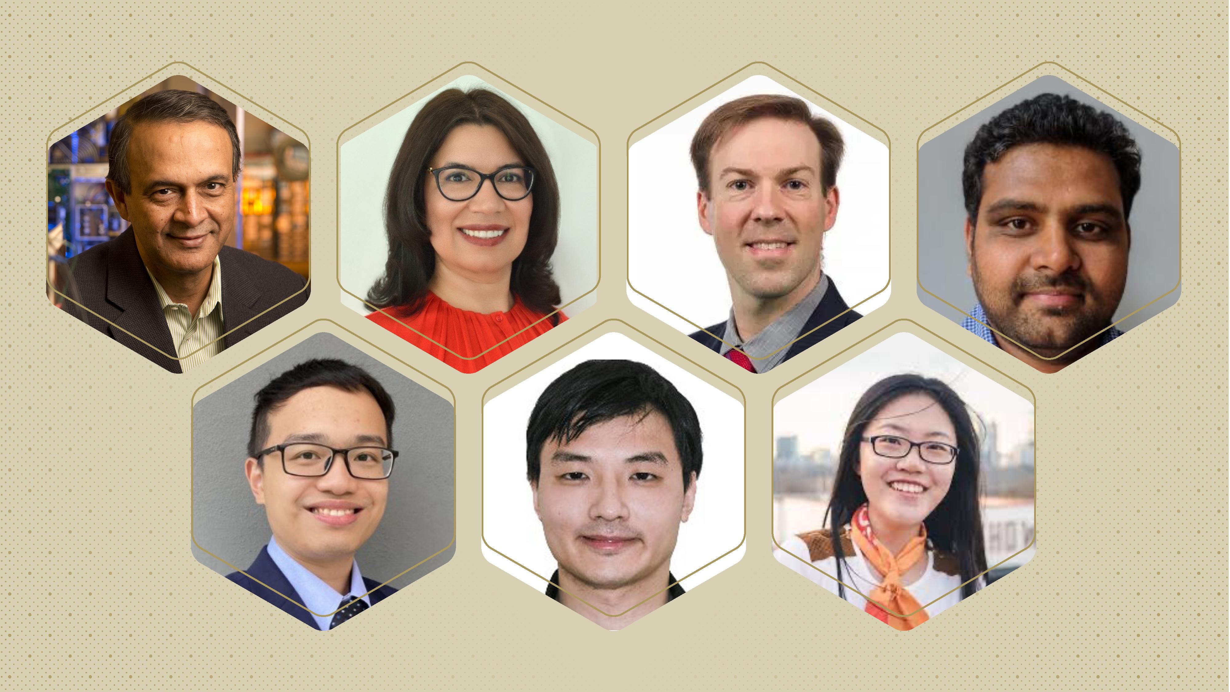 Photo graphic that includes headshots of the seven-member research team. 