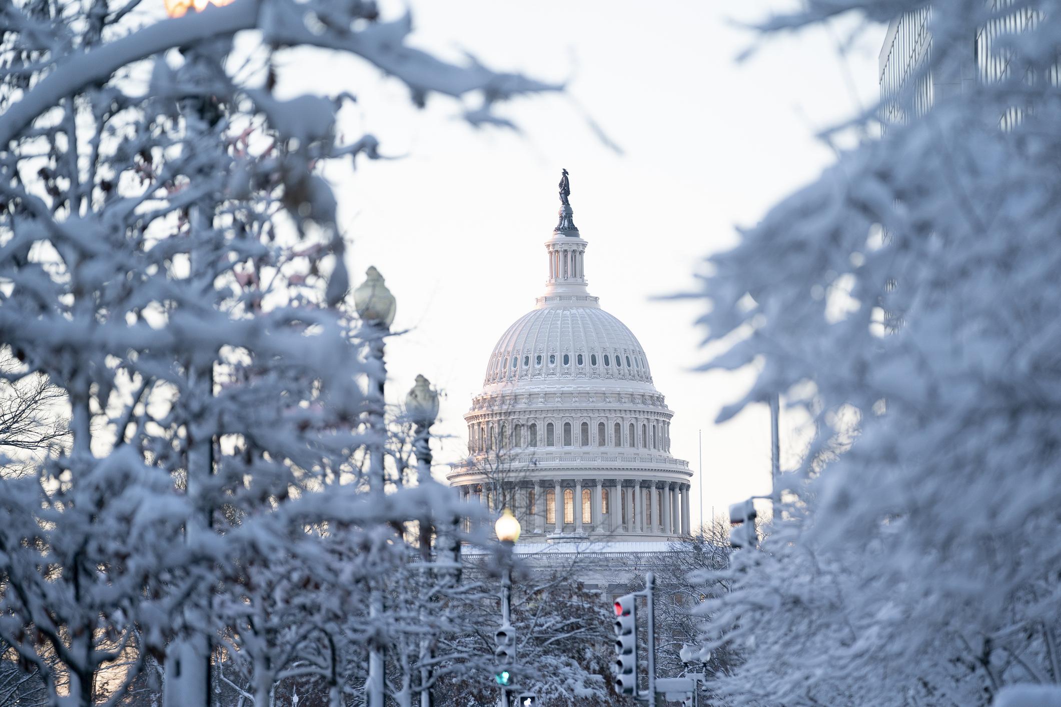 U.S. Capital Building after a snow storm