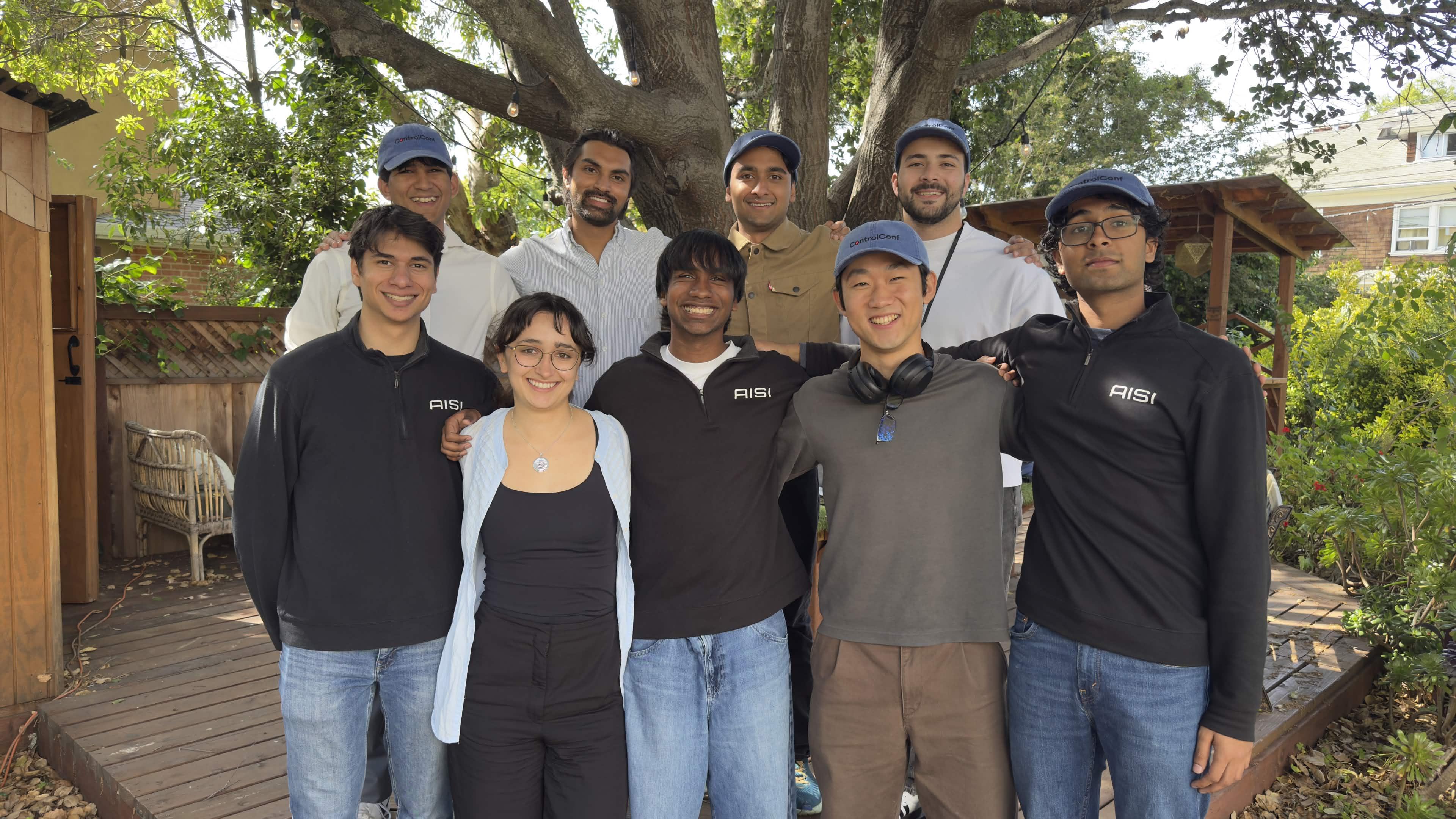 Students at a conference