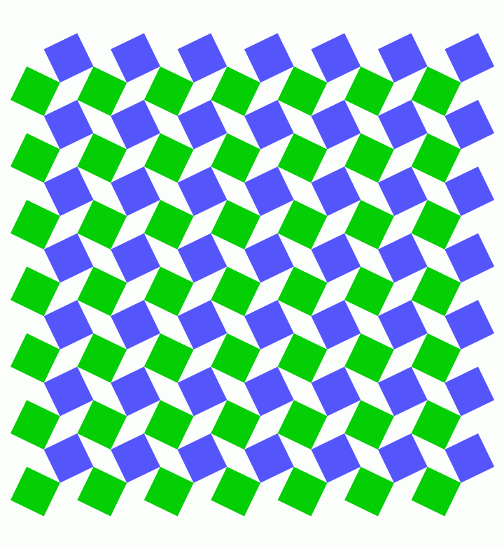 A mechanical metamaterial: a series of squares connected at their corners, which can move by flexing at the hinges where the corners are connected.
