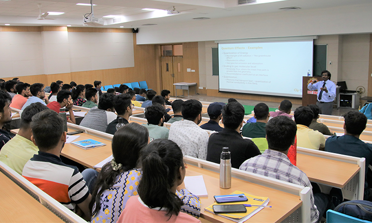 Paul Joseph teaches a session on nanotechnology to undergraduate students