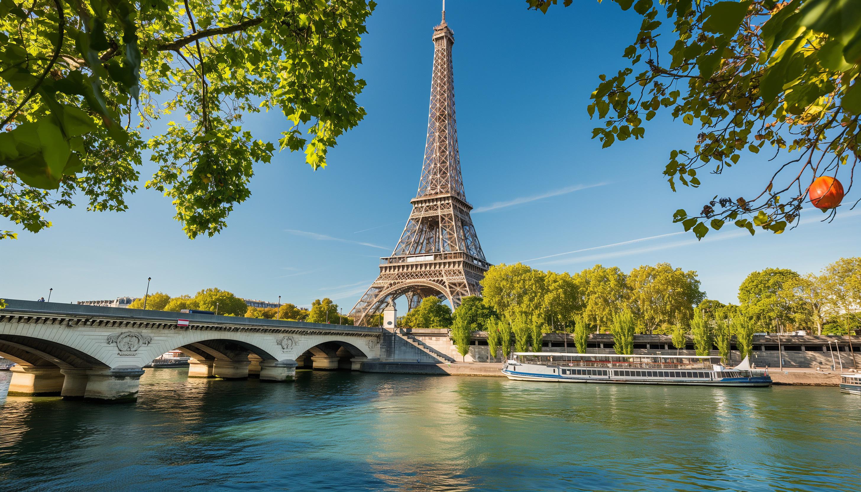 Eiffel Tower and Seine River