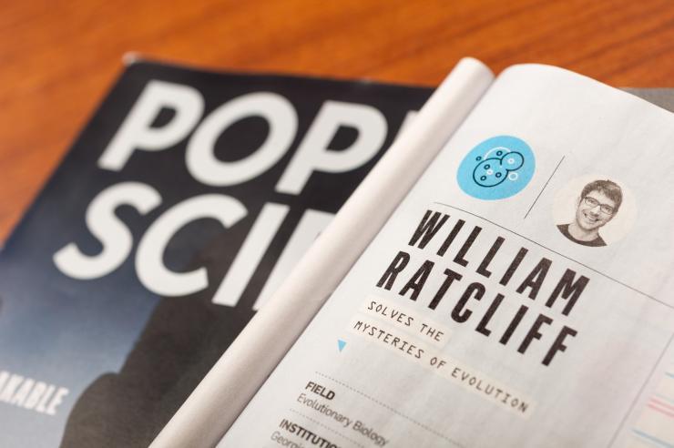 <p>Magazine <em>Popular Science</em> has heaved Georgia Tech researcher William Ratcliff into its annual list "The Brilliant 10." Ratcliff has impressively addressed the question of how single cell organisms evolved into multicellular life.</p><p><em>Credit: Rob Felt</em></p>